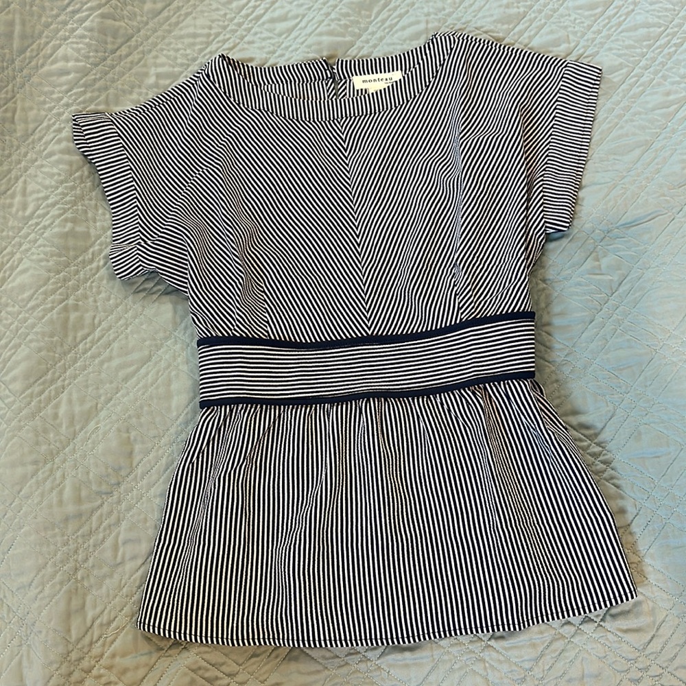 Never worn. Navy and white womens top
